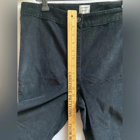 Sunday Best Aritzia black high  waisted corduroy pants Sz 10 - Picture 10 of 10